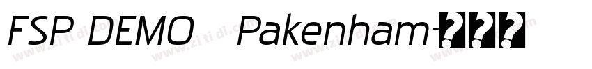 FSP DEMO   Pakenham字体转换
